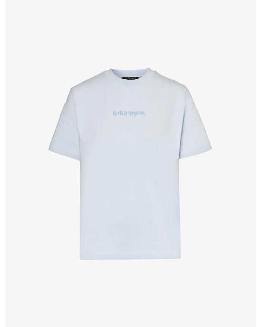 Daily Paper White Diverse Logo-embroidered Cotton-jersey T-shirt