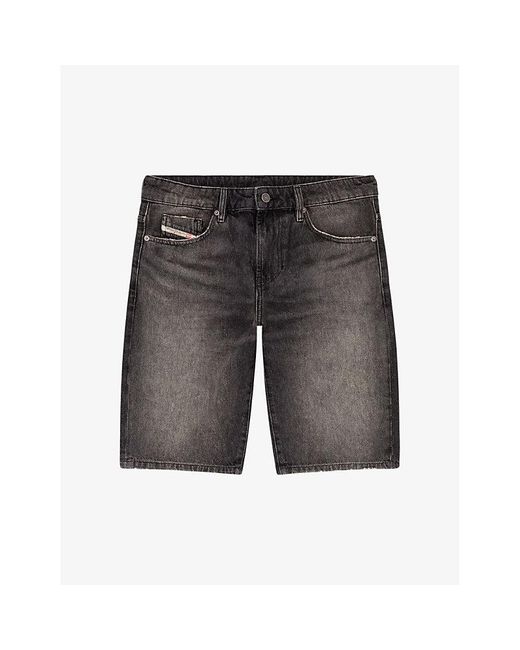 DIESEL Gray Faded-wash Slim-fit Denim Shorts 8 for men