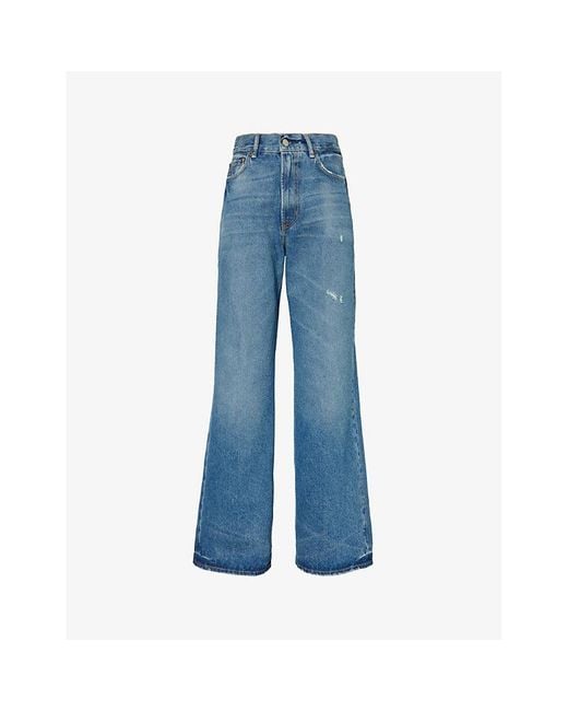 Acne Blue 2022 Wide-leg High-rise Relaxed-fit Jeans