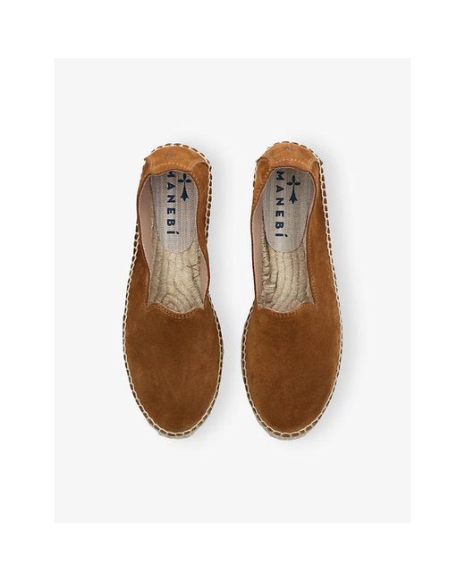 Manebí Brown Hamptons Double-Sole Suede Espadrilles