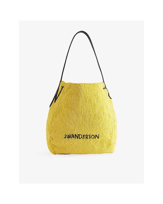 J.W. Anderson Yellow Beaded Small Bulb Bag