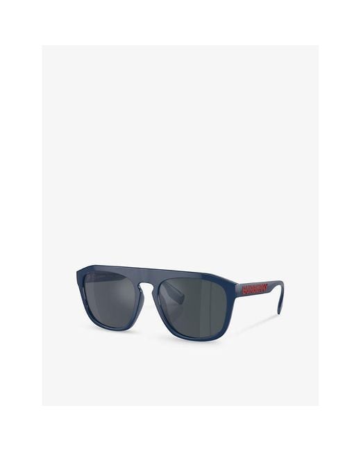 Burberry Blue Be4396u Wren Square-frame Acetate Sunglasses