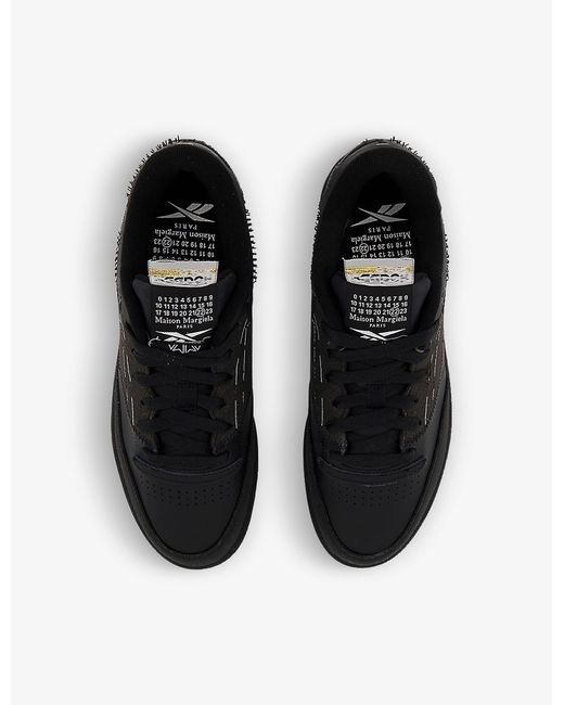 adidas Originals Reebok X Maison Margiela Project 0 Club C Leather Low-top  Trainers in Black for Men | Lyst