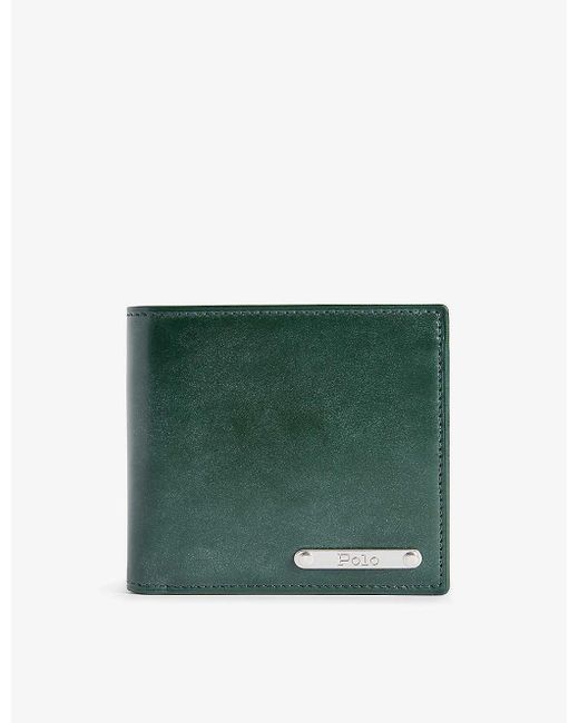 Polo Ralph Lauren Green X Wimbledon Leather Wallet And Bristle Brush Set for men