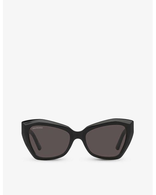 Balenciaga Gray Bb0271s Cat-eye Acetate Sunglasses