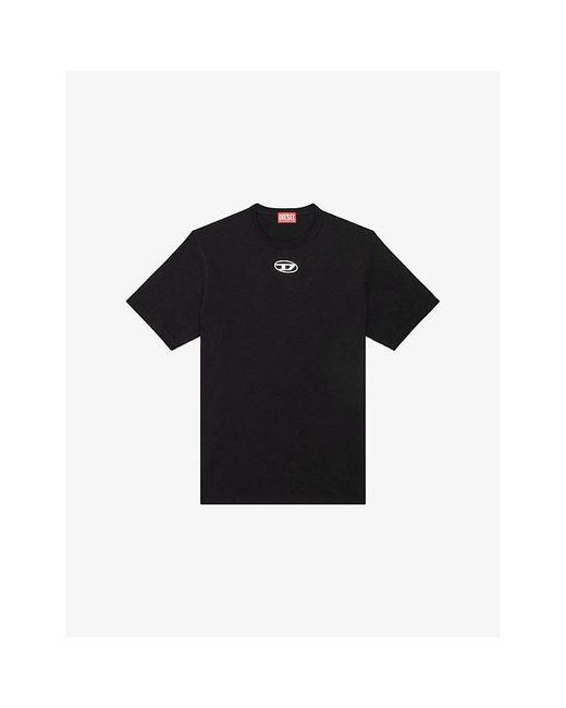 DIESEL Black T-Adjust Logo-Embellished Cotton T-Shirt for men