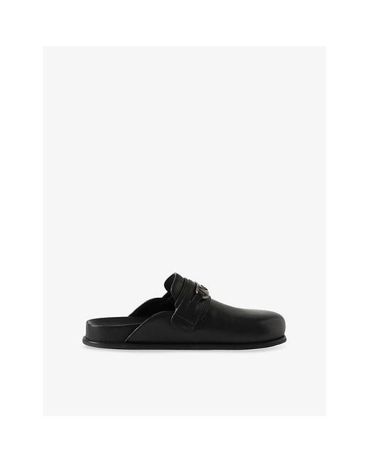 Zadig & Voltaire Black Angie Leather Mules