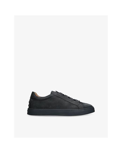 Tod's Black Allacciata Cassetta Suede Low-Top Trainers for men
