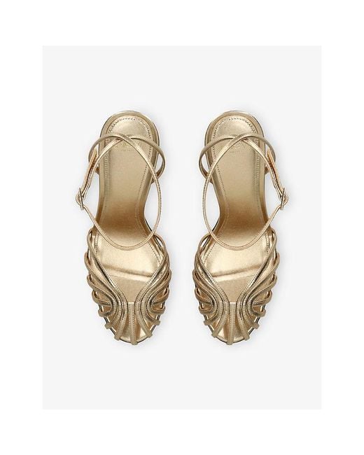 ALEVI Metallic Blake Leather Heeled Sandals