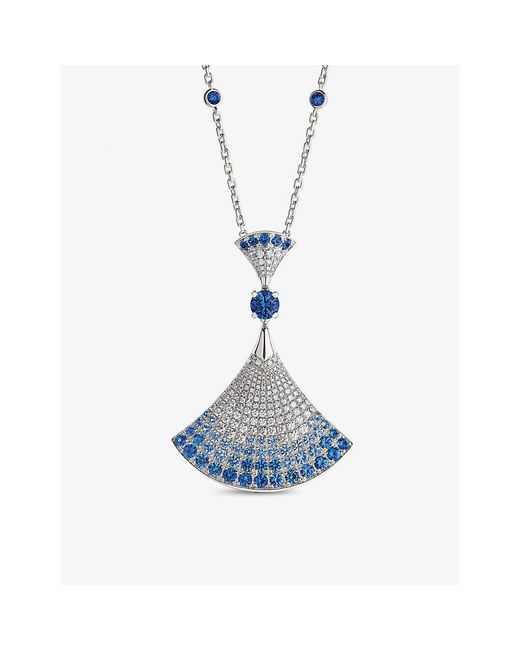 BVLGARI Blue Diva'S Dream 18Ct-, 4.34Ct Brilliant-Cut Sapphire, 0.85Ct Pavé Diamond And 0.16Ct Round Earrings