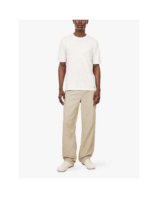 Jonathan Simkhai Natural Nicolas Straight-Leg Tech Woven Trousers for men