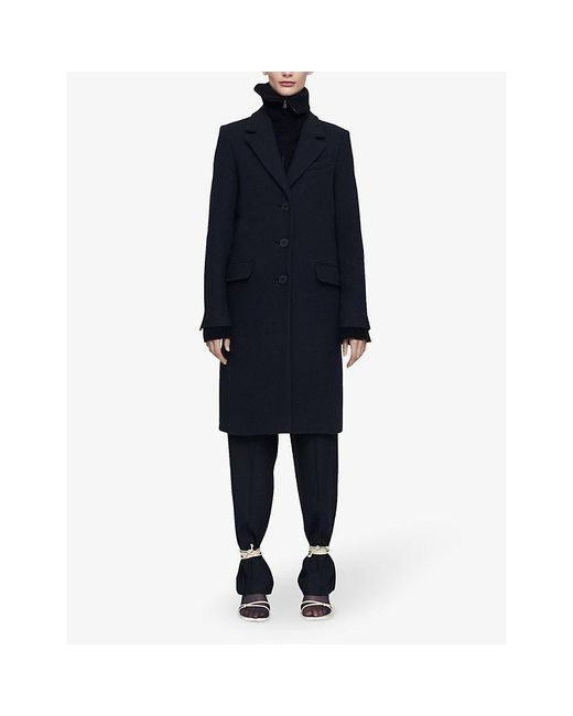 Joseph Blue Vy Coleherne Single-breasted Wool And Cashmere-blend Coat