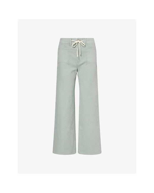 PAIGE Green Ari Utility Cotton Trousers