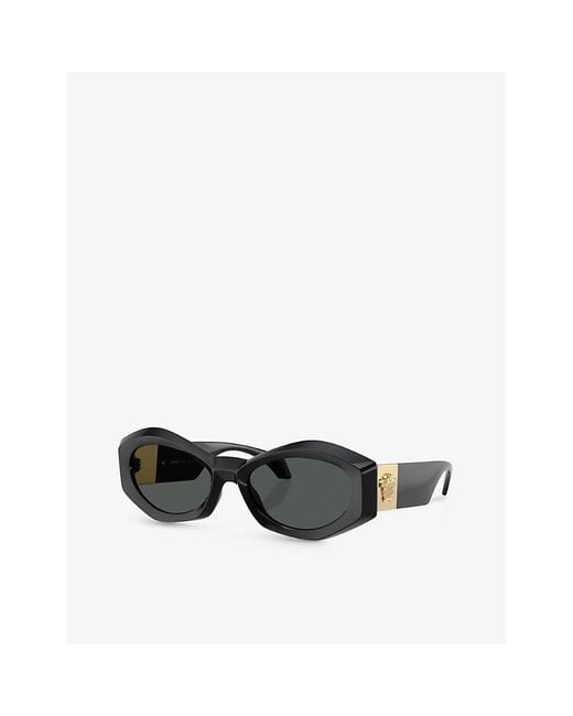 Versace Black Ve4466u Irregular-frame Injected Sunglasses