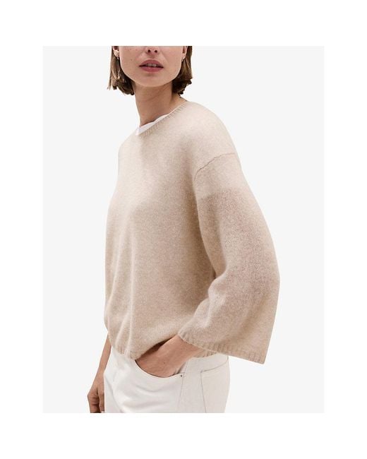 The White Company Natural Layering Wide-Sleeve Cashmere Jumper