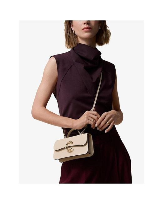 Cartier Natural Panthère De Nano Leather Top-Handle Bag