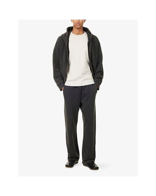 Entire studios Black Straight-Leg Cotton-Jersey Jogging Bottoms for men