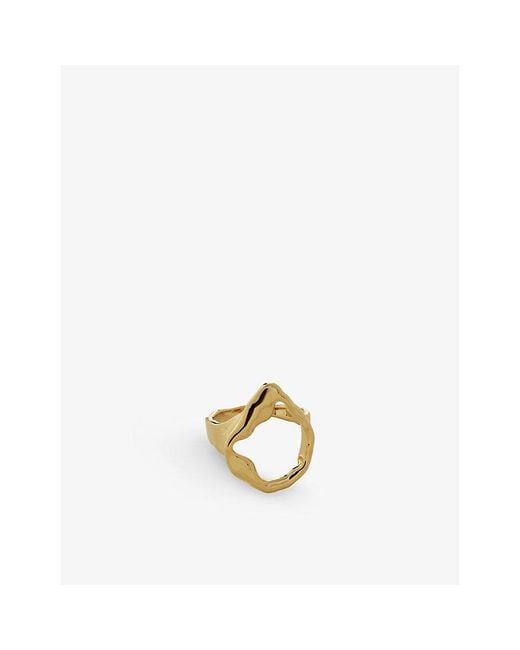 Monica Vinader Metallic Lagoon 18Ct-Plated Vermeil Sterling- Ring