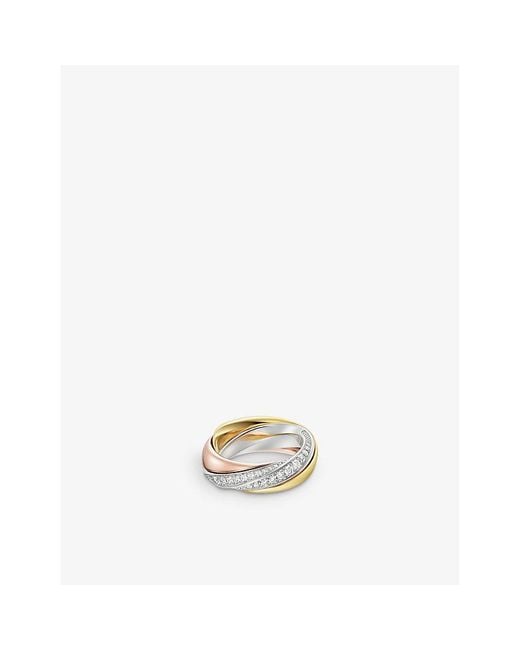 Cartier Metallic Trinity De Medium 18Ct, Rose, - And 1.54Ct Brilliant-Cut Diamond Ring