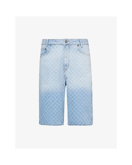 Daily Paper Blue Zella Faded-wash Denim Shorts for men