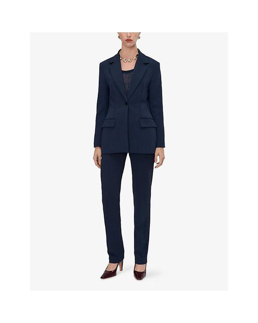 Joseph Blue Fallon Comfort Cady Stretch-Woven Jacket