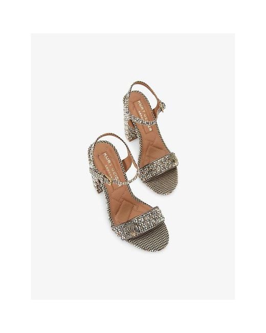 Kurt Geiger White Kensington Langley Embellished High Heels