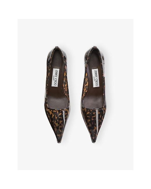 Jimmy Choo White Ixia 95 Tortoiseshell Patent Heels