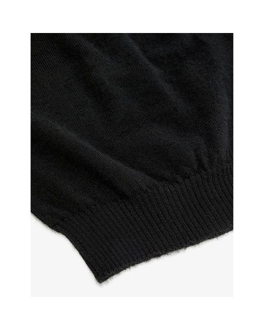 Rick Owens Black Brushed-texture Fine-knit Cashmere Beanie for men