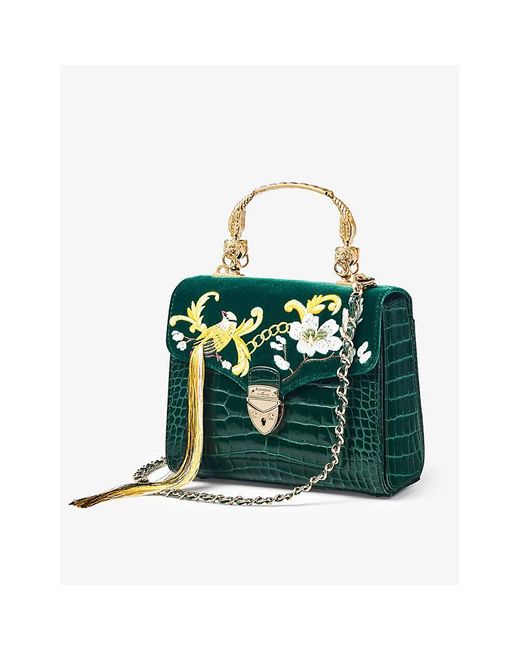 Aspinal of London Midi Mayfair Limited-edition Velvet Top-handle Bag in ...