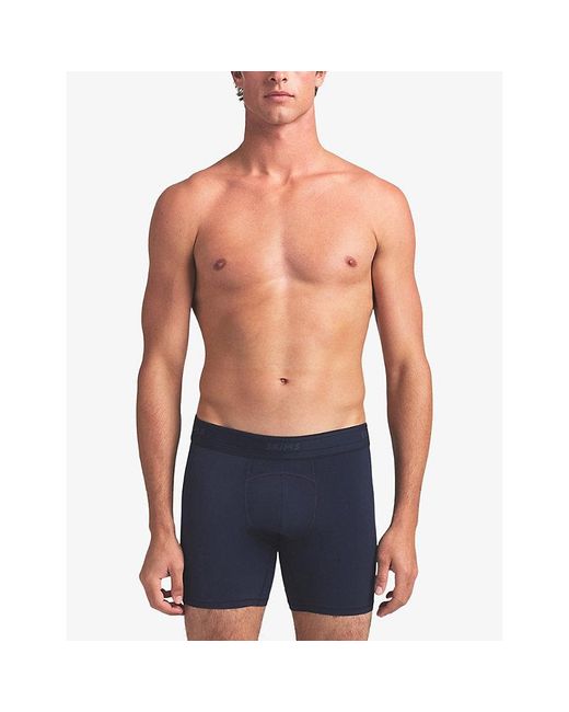 Skims Blue Flex Pack Of Three Stretch-Jersey Boxer Briefs for men