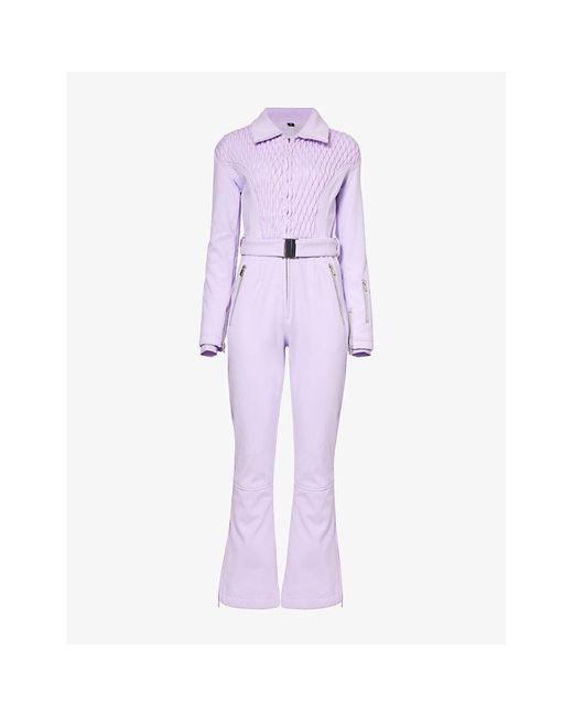 MY Sunday Ski Purple Signature Quilted Stretch-Woven Jumpsuit for men