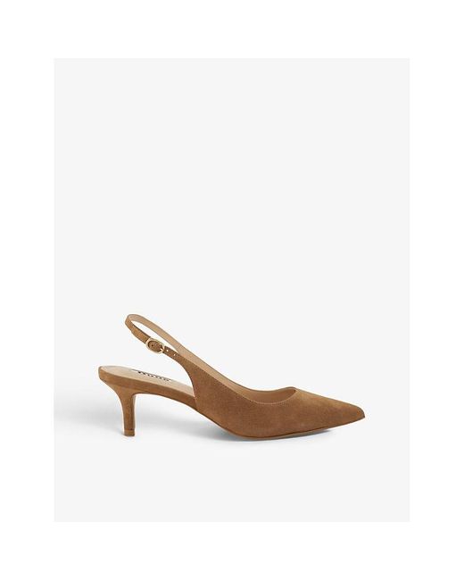 Dune Multicolor Celini Pointed-toe Suede Slingback Courts