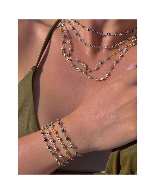 La Maison Du Couturier Metallic Ece London The Nazar V 22Ct Vermeil And Sterling- Bracelet