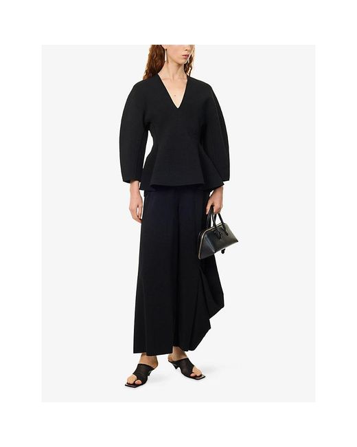 Ashlyn Black William V-Neck Knitted Top