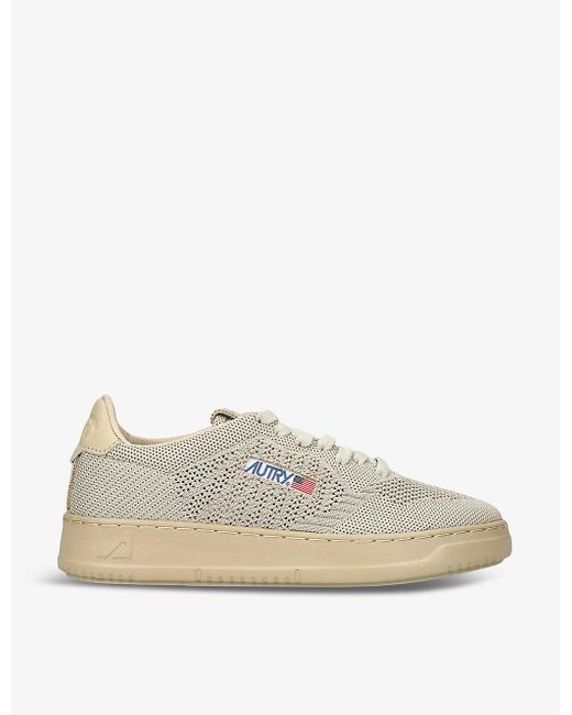 Autry White Easeknit Panelled Mesh Low-top Trainers