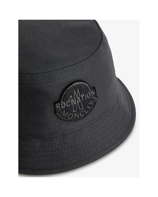Moncler Genius Black X Roc Nation Branded Woven Bucket Hat X for men