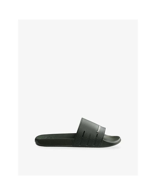 Havaianas Black Slide Zero Rubber Sandals