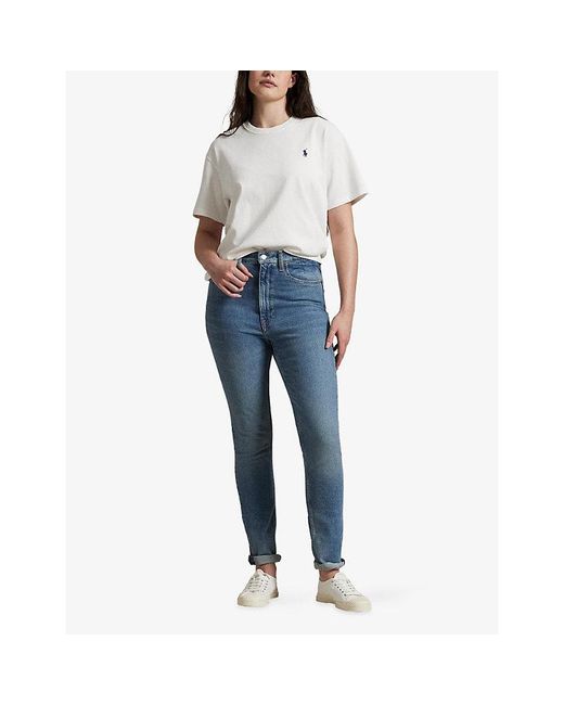 Polo Ralph Lauren White Logo-Embroidered Cotton T-Shirt