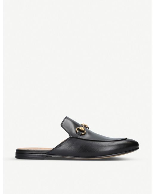 gucci leather slippers mens