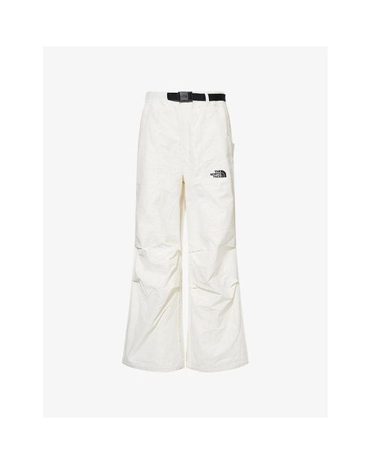 The North Face White W Nse Drawstring-Cuffs Cotton-Blend Trousers