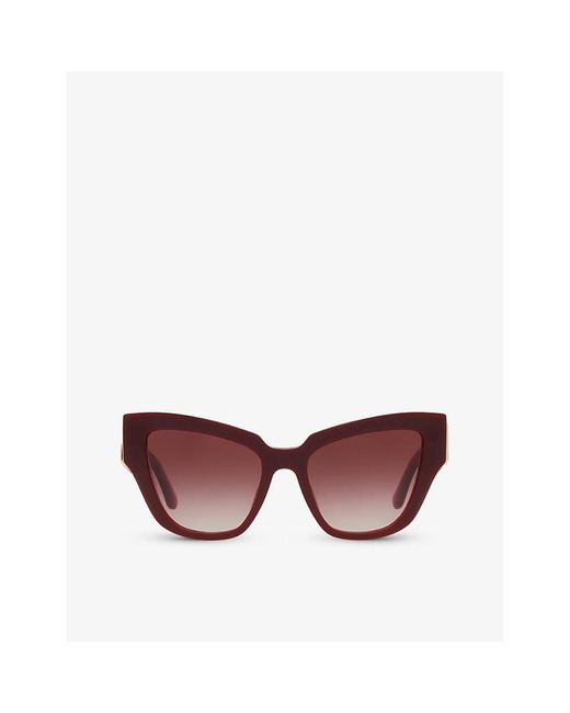 Dolce & Gabbana Purple Dg4404 Cat Eye-frame Acetate Sunglasses