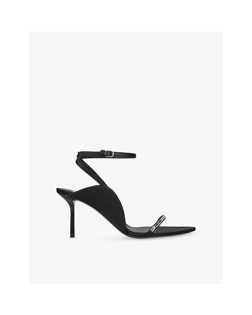 Victoria Beckham White Eliza 75 Satin Heeled Sandals