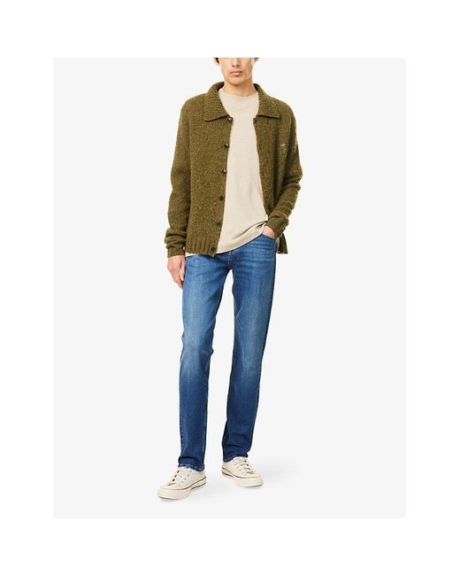 7 For All Mankind Blue Slimmy Luxe-Performance Denim Jeans for men