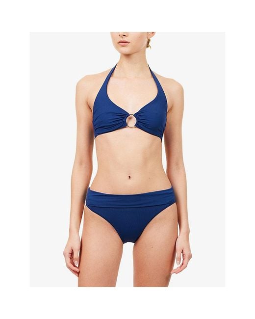 Melissa Odabash Blue Brussels Hipster Bikini Bottoms