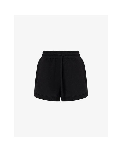 Varley Black Ollie High-Rise Stretch-Jersey Shorts