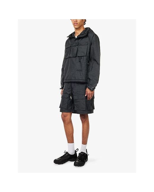 Reese Cooper Black Tahoe Packable Ripstop Woven Anorak for men