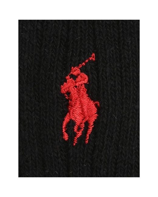 Polo Ralph Lauren Black Crew Socks for men