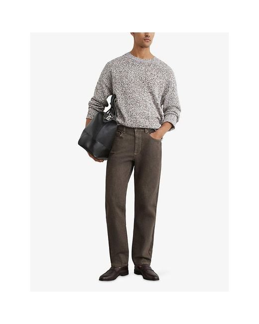 Reiss Gray Bishopsgate Straight-Fit Denim Jeans for men
