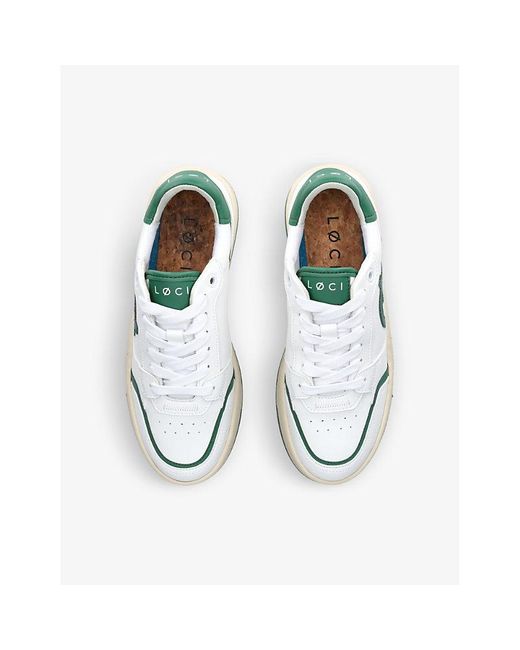 Loci Green Neo Logo-Appliqué Vegan-Leather Low-Top Trainers