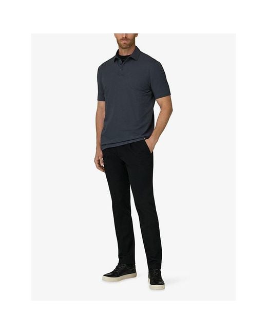 Boggi Blue Supima Cotton-Jersey Polo T-Shirt for men